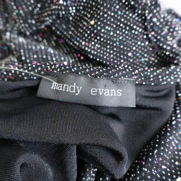 Sparkly Top - Sheer Hem - Black with Sparkle - NWT - Size S - Mandy Evans - Picture 3 of 12